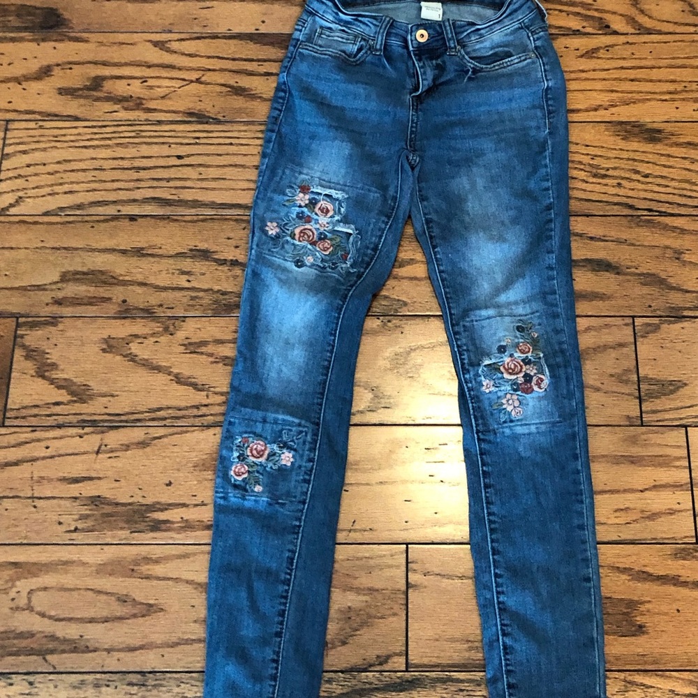 Floral embroidered jeans-American Rag